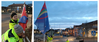 Samisk flagga hissades utanför kommunhuset
