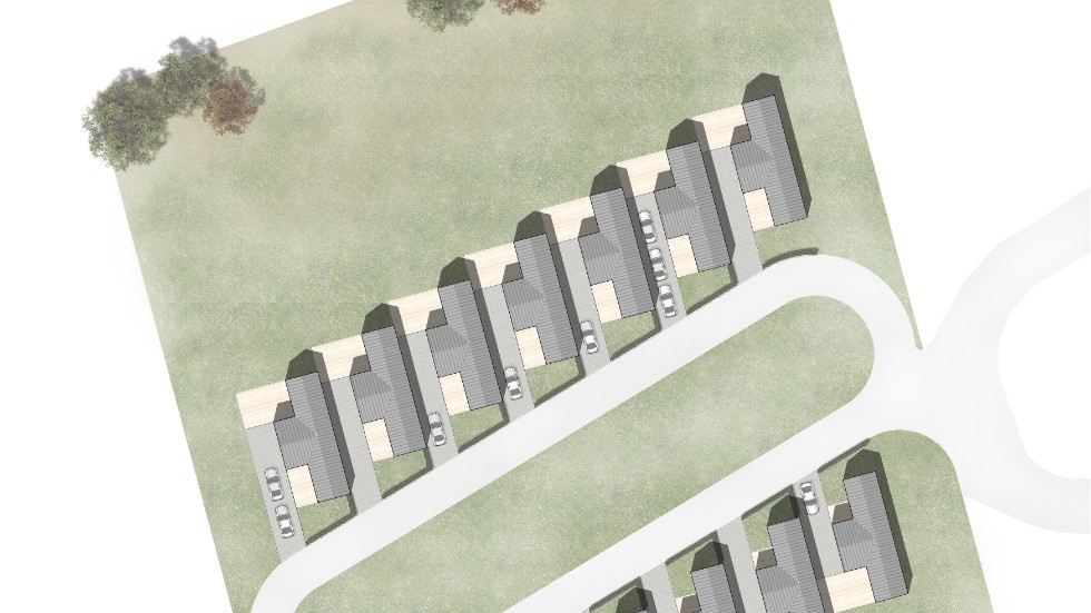 14 radhus är planerade att byggas i det nya området i Gnisvärd.