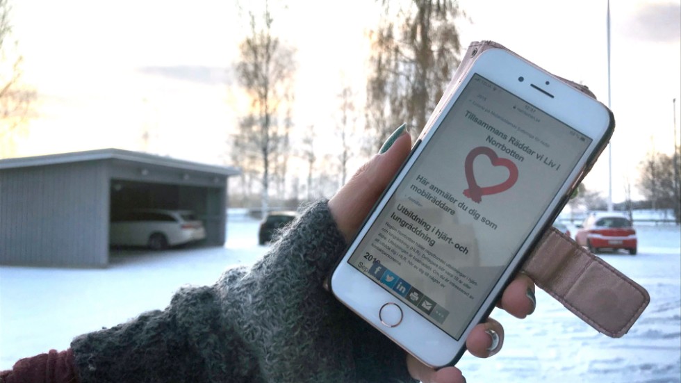 Det går att anmäla sig till mobilräddarna via Region Norrbotten.