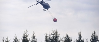 Helikopter bekämpade skogsbränder i Dalarna