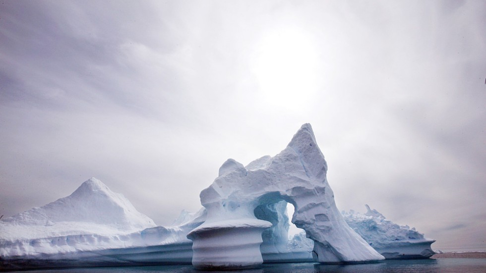 Den grönländska isen smälter.