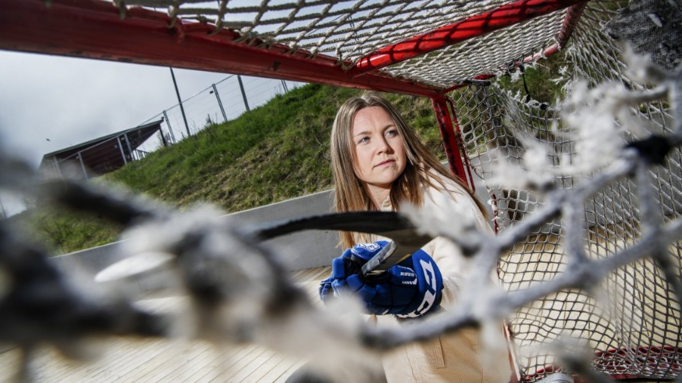 Leksands Hanna Sköld deltog i tandskyddsprojektet som syftar till att minska hjärnskakningar inom ishockeyn.