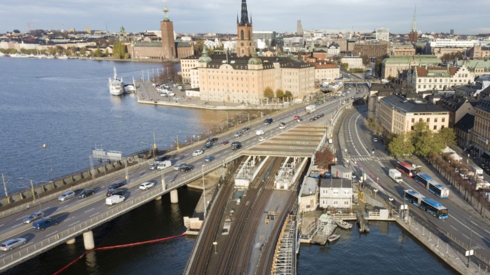 Trafiken minskade med nästan 20 procent i Stockholm under skärtorsdagen. Arkivbild.