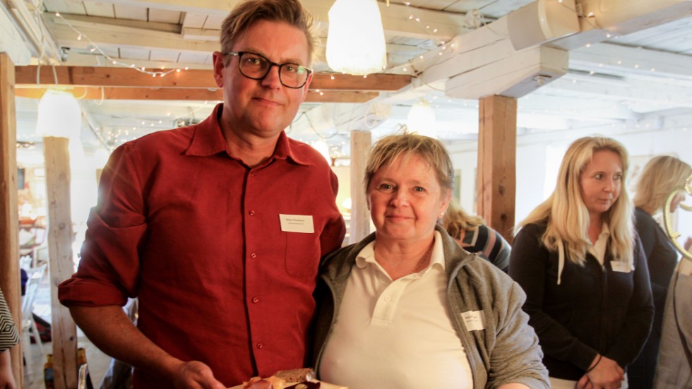 Mats Thorburn från föreningen Fjärdhundraland och Marie Jonsson från Skogsbackens ost var på plats. Mats höll ett uppskattat föredrag om Fjärdhundralands verksamhet.