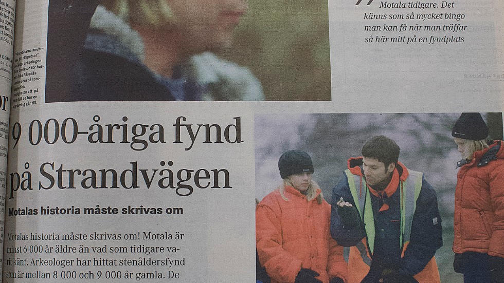 Rubrik i Motala & Vadstena tidning 19 november 1999.