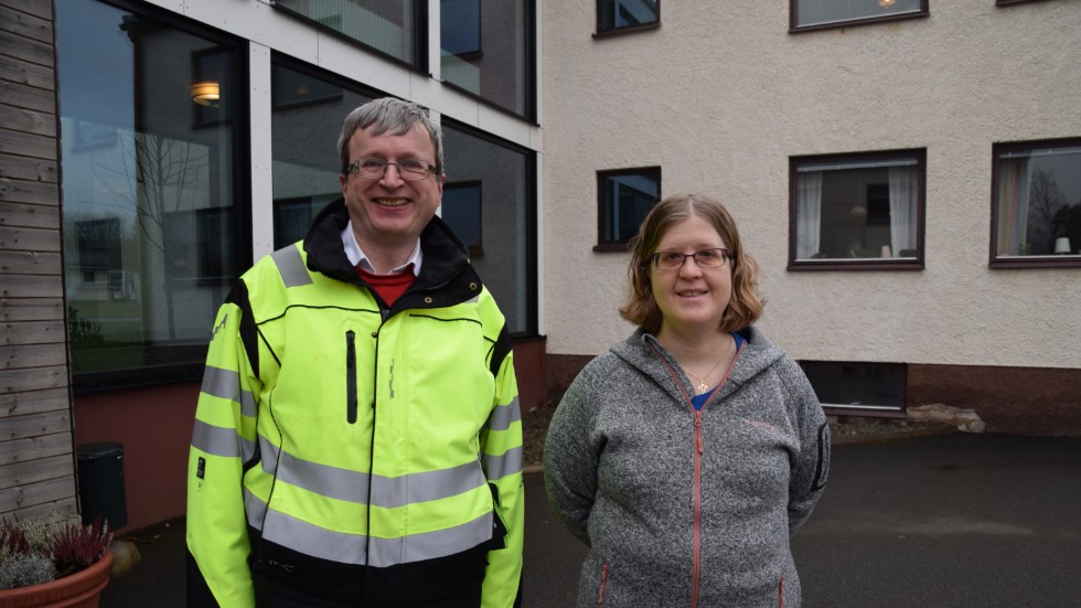 Peter Gustavsson, ekonomiassistent inom Ydre kommun och Linda Masman, Kristdemokraternas representant på insynsplats i kommunstyrelsen.