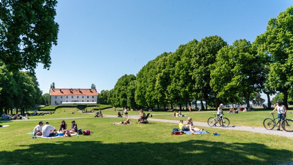 Signaturen " En flanör" är undrande över att besökare till Sunbyholms slott inte repekterar grillförbudet på gräsmattatan och stranden. Bilden är tagen vid annat tillfälle.
