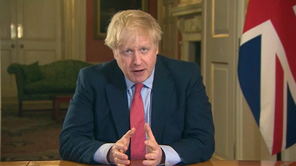 Boris Johnson talade till nationen på måndagen, i ett tv-inslag som lockade drygt 27 miljoner tv-tittare. Arkivbild.