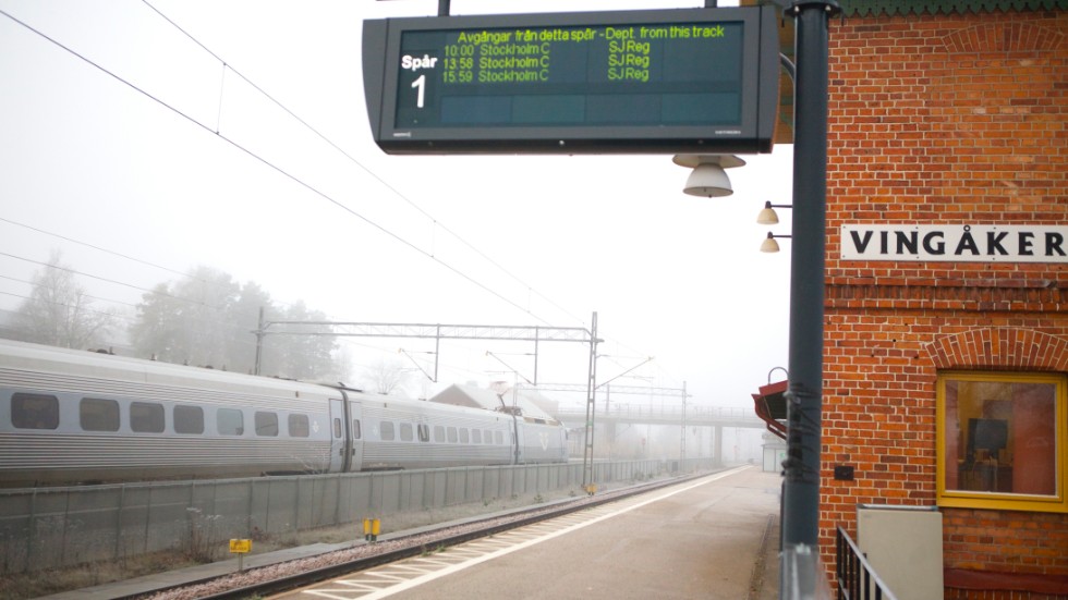 Tåget kom aldrig till Vingåker. Det visade sig att det avgått 20 minuter för tidigt.