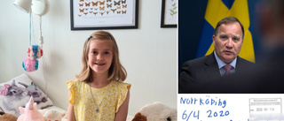 Elsa, 9, var orolig - skickade brev till statsministern