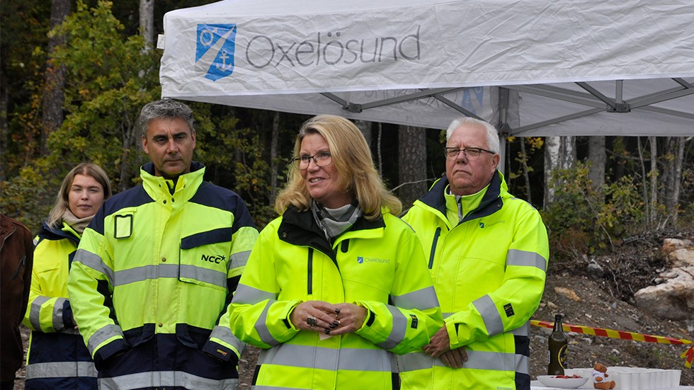 Kommunalråd Catharina Fredriksson (S) höll ett tal  under invigningen av Sundörsvägens förlängning. 