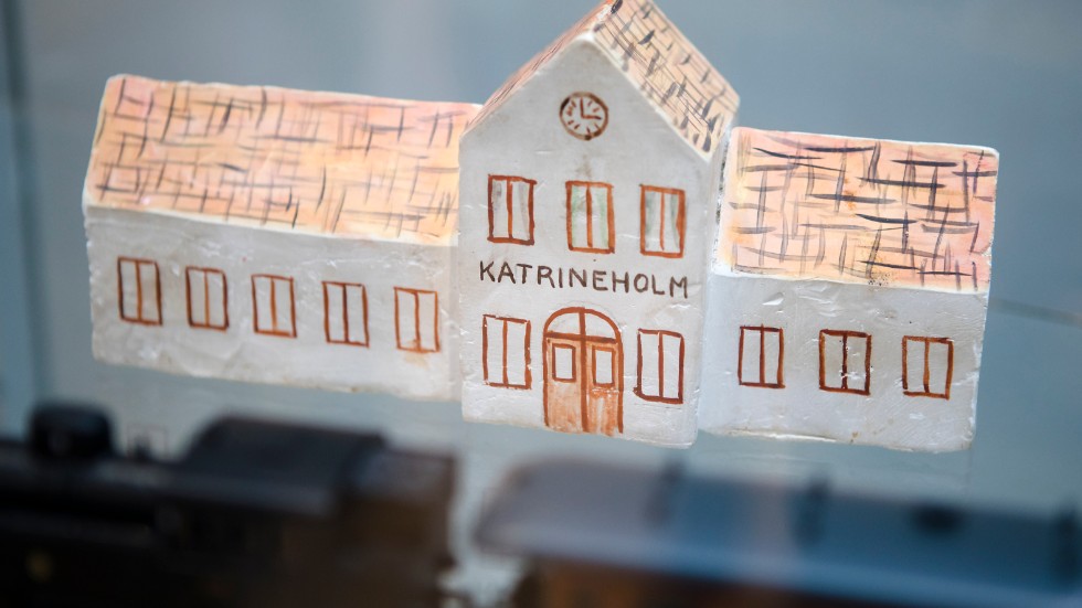 Modellen av Katrineholms stationshus skapades i gips av en inneboende student till Lars Klings familj. 