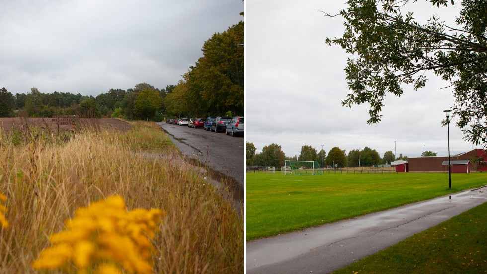 Fältet utmed gatan Högliden – eller vid Kungshögaskolan. Det är kommunens just nu bästa alternativ för placering av nya fotbollsplaner. 