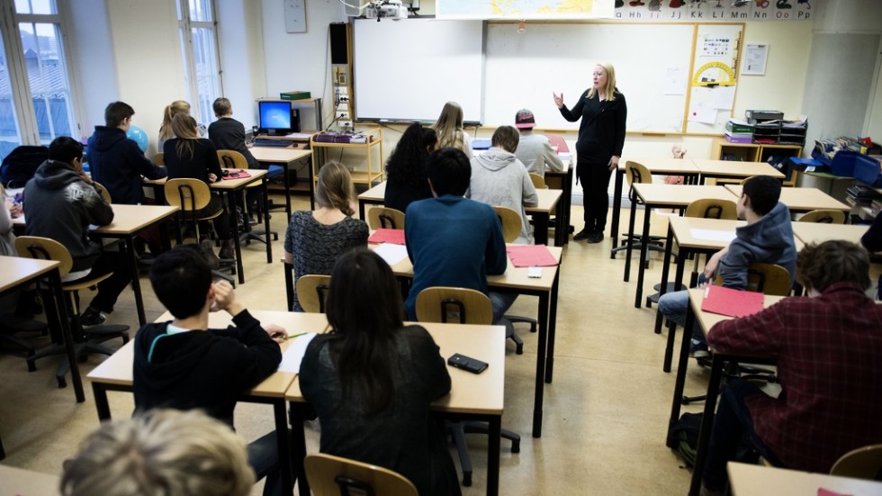 Eleverna på S:t Olofsskolan får flytta in i nya lokaler när skolan ska renoveras. Den här bilden är tagen i ett annat sammanhang.