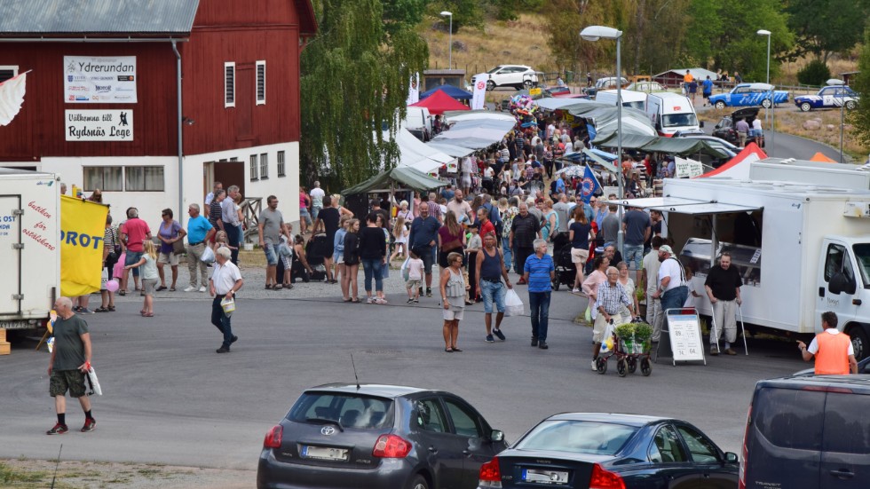 Vanligtvis drar Rydsnäs marknad flera tusen besökare varje år. 