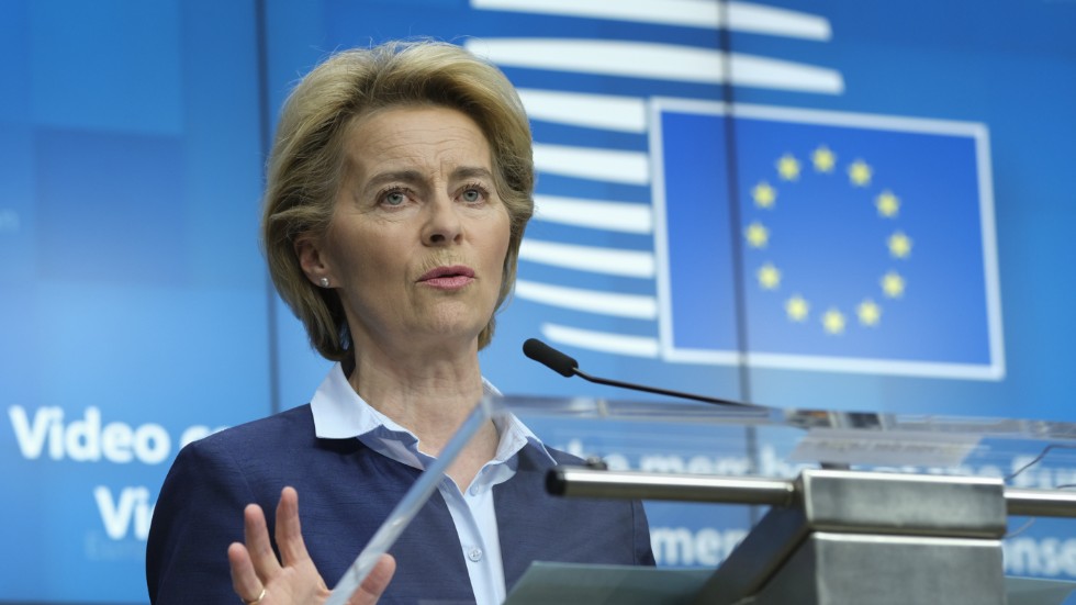 EU-kommissionens ordförande Ursula von der Leyen vill skapa en återhämtningsfond med sammanlagt 750 miljarder euro.