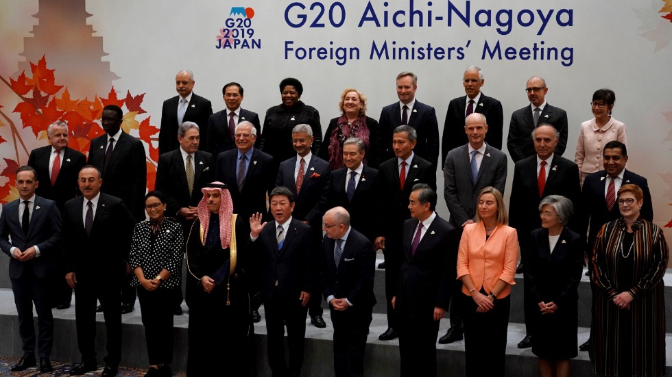 De är vana vid att träffas öga mot öga, men den här gången är det videomöte som gäller för G20-ledarna. Arkivbild.