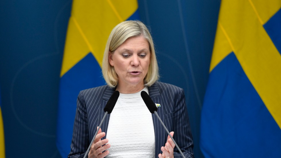 Urban Lundin är kritisk till oppositionens uttalande om budget eftersom de inte har någon inflytande på den. På bilden finansminister Magdalena Andersson(S).