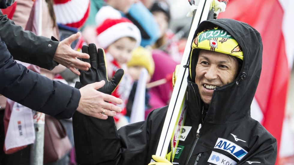 Noriaki Kasai siktar mot att bli den första idrottaren att vara med i nio vinter-OS. Arkivbild.
