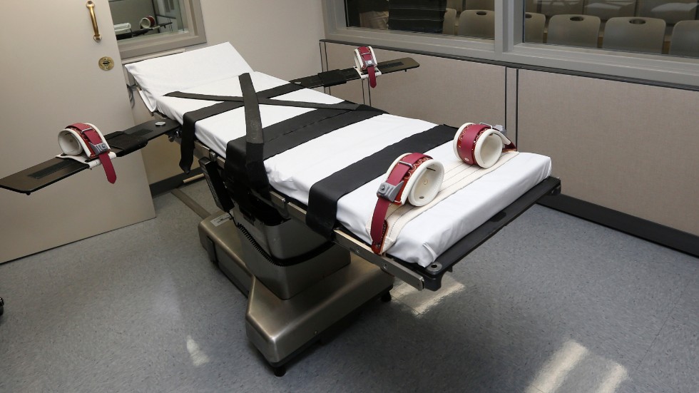 Bilden visar avrättningskammaren vid Oklahoma State Penitentiary i USA.