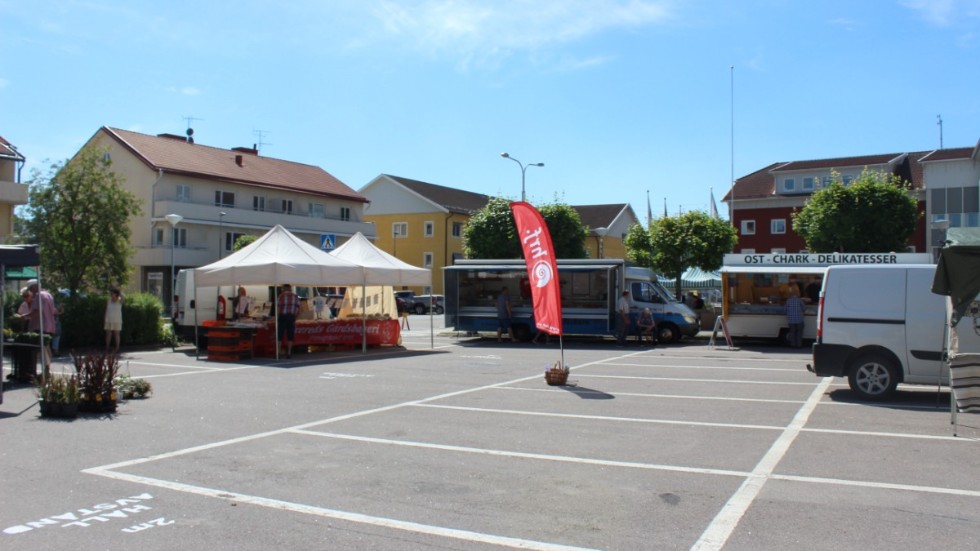 Torget ekar tomt på fredagen. 