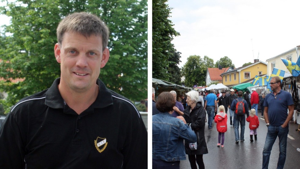 Tomas Eskilsson är markandsansvarig och nu har besked kommit om att det inte blir någon marknad i Rimforsa i år.