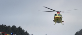 Ambulanshelikopter ryckte ut till Lye