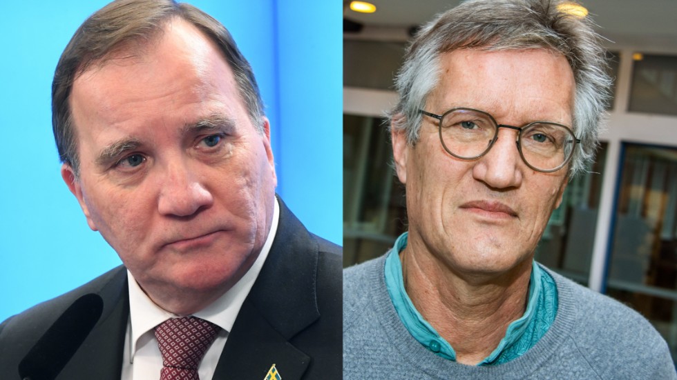 Vem är det som styr – statsminister Löfven eller statsepidemiolog Anders Tegnell? Eller båda? Arkivbilder i montage.