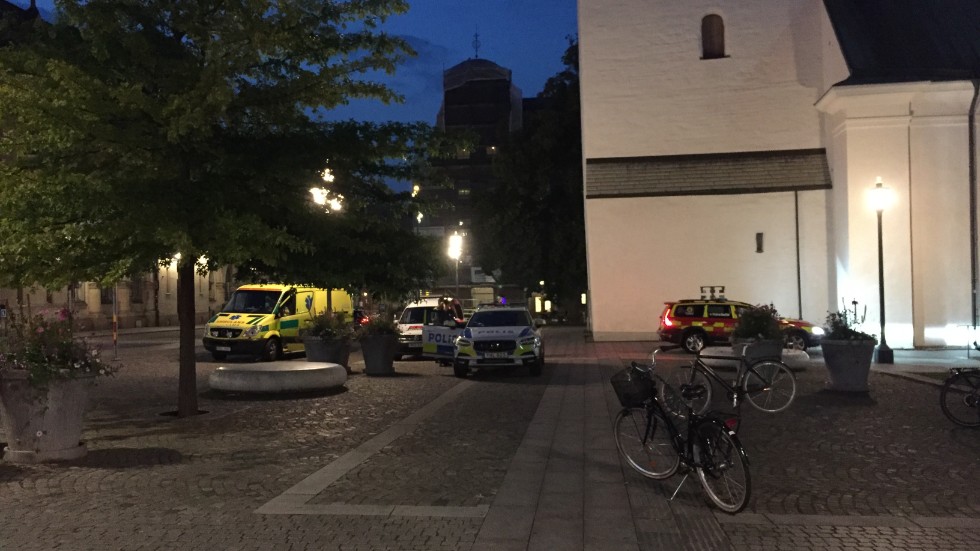 Polisen hade upprättat en så kallad brytpunkt vid Sankt Larskyrkan i Linköping under tiden som insatsen pågick.