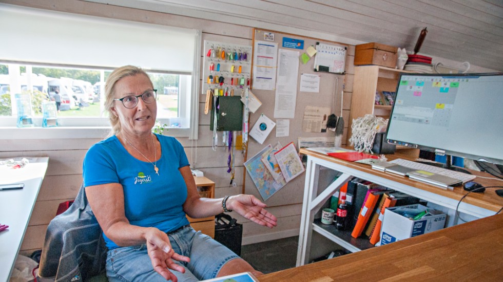 Susann Borg som driver Jogersö camping hyr den av Oxelösunds kommun. Nu har kommunen valt att bygga ett nytt servicehus. 