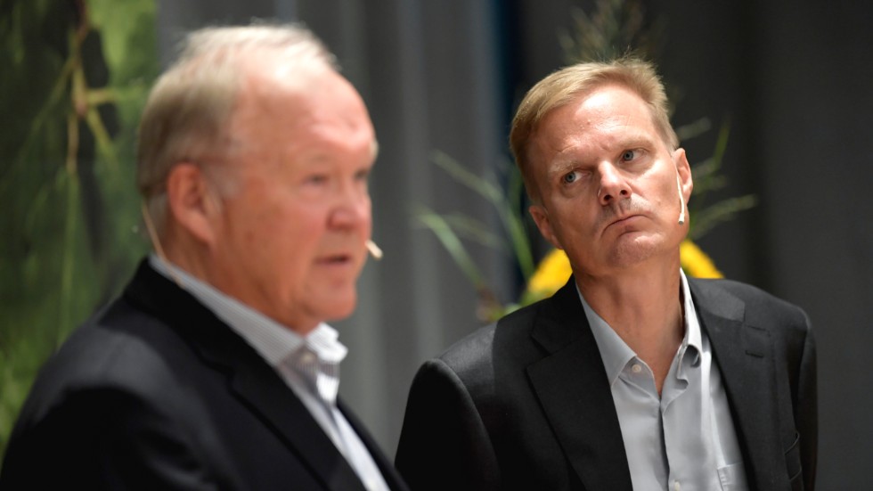 Swedbank styrelseordförande Göran Persson och vd Jens Henriksson. Arkivbild.