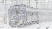 Snön blåser in – orsakar förseningar i tågtrafiken