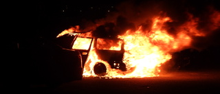 Polisen: Den brinnande bilen var efterlyst