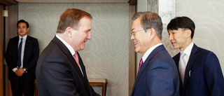 Löfven i samtal med Sydkoreas president