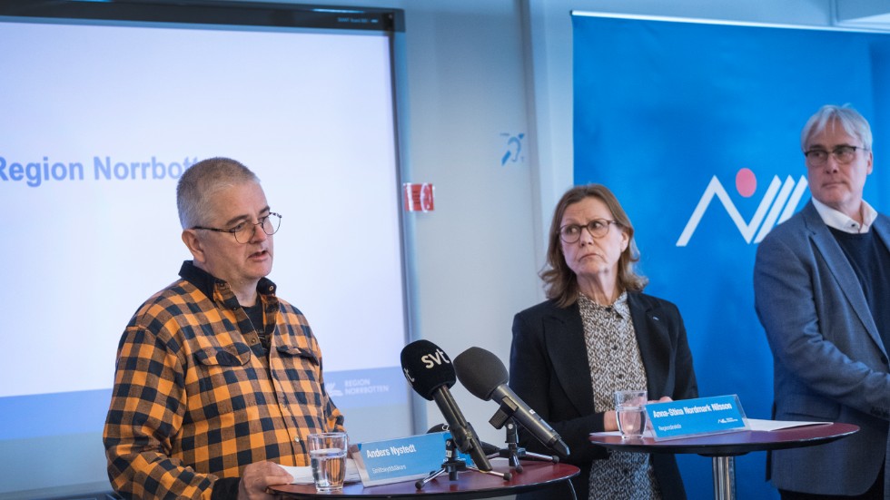 Smittskyddsläkare Anders Nystedt är en av deltagarna på dagens presskonferens om coronaläget i Norrbotten.