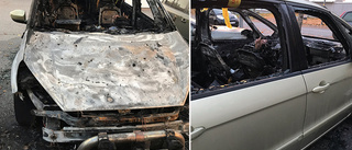 Flera bilar skadade i bilbrand i Strängnäs