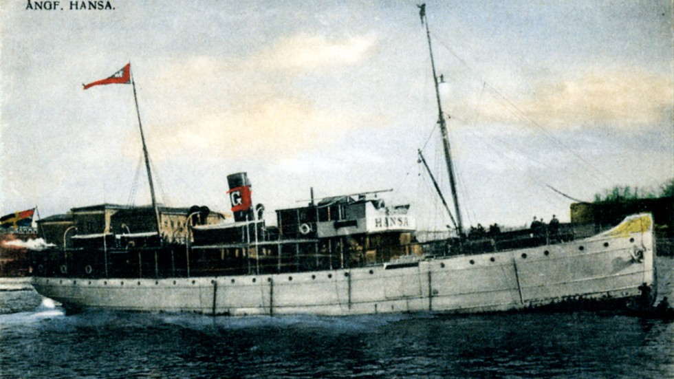 Hansa levererades till Gotlandsbolaget 1899 och hann segla många år innan hon torpederades.