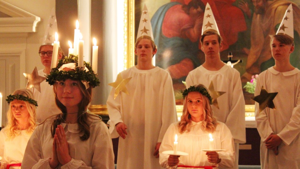 "Lucia är en av våra starkaste traditioner", säger Britt Andersson, diakon i Vimmerby.