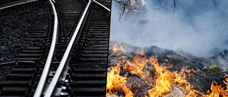 Flera bränder stoppade tågtrafiken