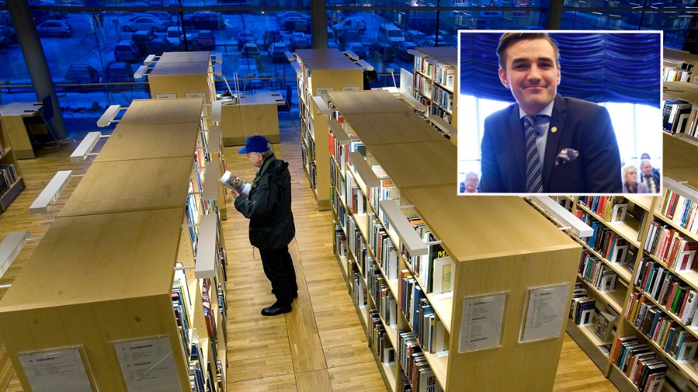 Moderaten Viktor Hedqvist vill privatisera biblioteksverksamheten i Luleå.