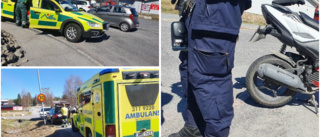 Uppdaterad: Bil och moped i olycka utanför Luleå – två till sjukhus