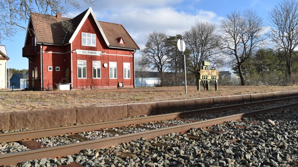 Den gamla järnvägsstationen i Gullringen.