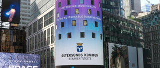Östersunds kommunvapen lyste upp Times Square