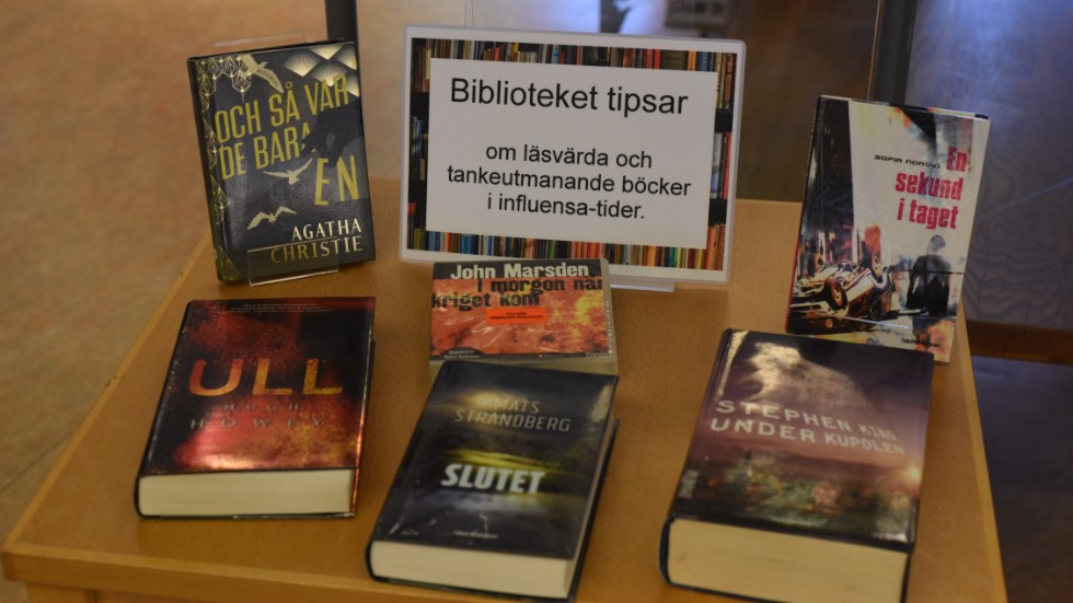 Biblioteket i Vimmerby har satt ihop en liten avdelning med litteratur som kan väcka eftertanke.