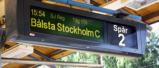 Nu begränsas tågtrafiken mellan Enköping och Stockholm