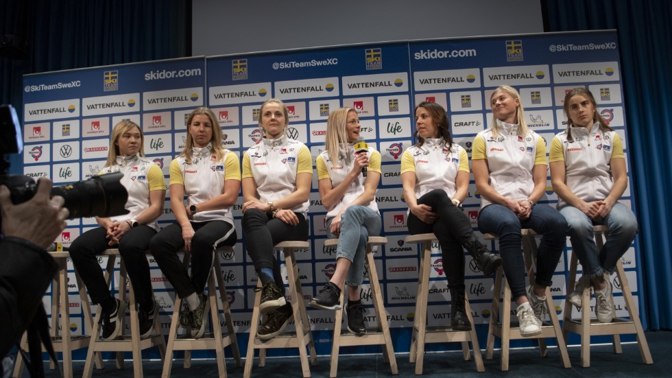 Jonna Sundling, Evelina Settlin, Stina Nilsson, Frida Karlsson, Charlotte Kalla, Maja Dahlqvist och Ebba Andersson.