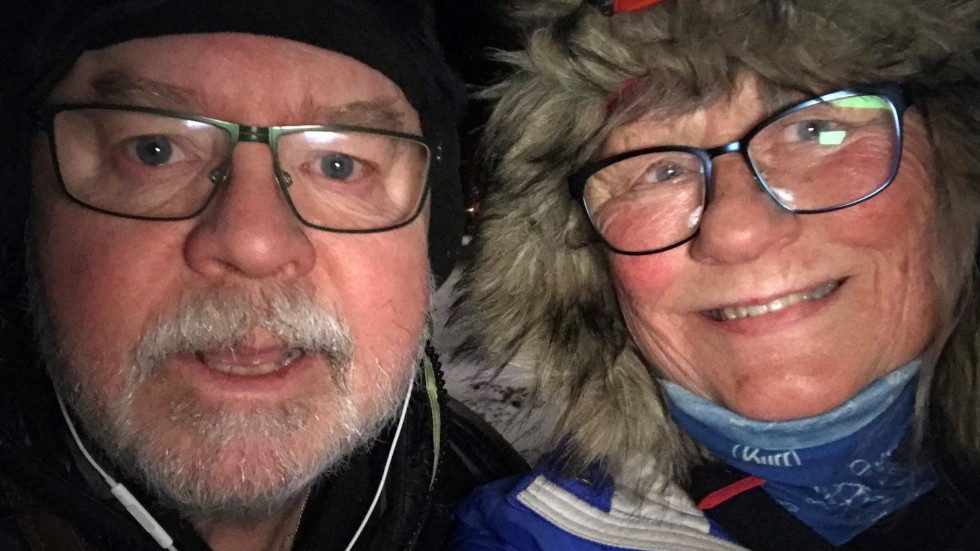Ulf Jonsson och Cristina Casplin har varit till Svalbard flera gånger. "Det brukar bli äventyr när vi är i farten", säger Cristina Casplin.