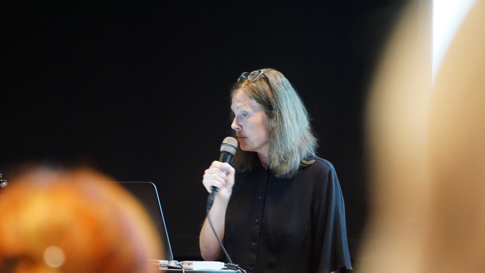 Carola Wallstål är chef för Arjeplogs hälsocentral, och höll en presentation i hur hälsoläget ser ut i bland kommuninvånarna.