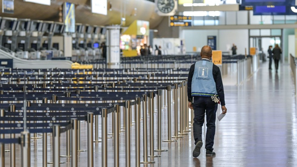 Swedavias flygplatser står i princip öde. Arkivbild.