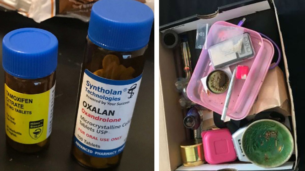 I bostaden hittade polisen dopningsklassade tabletter och narkotika. 